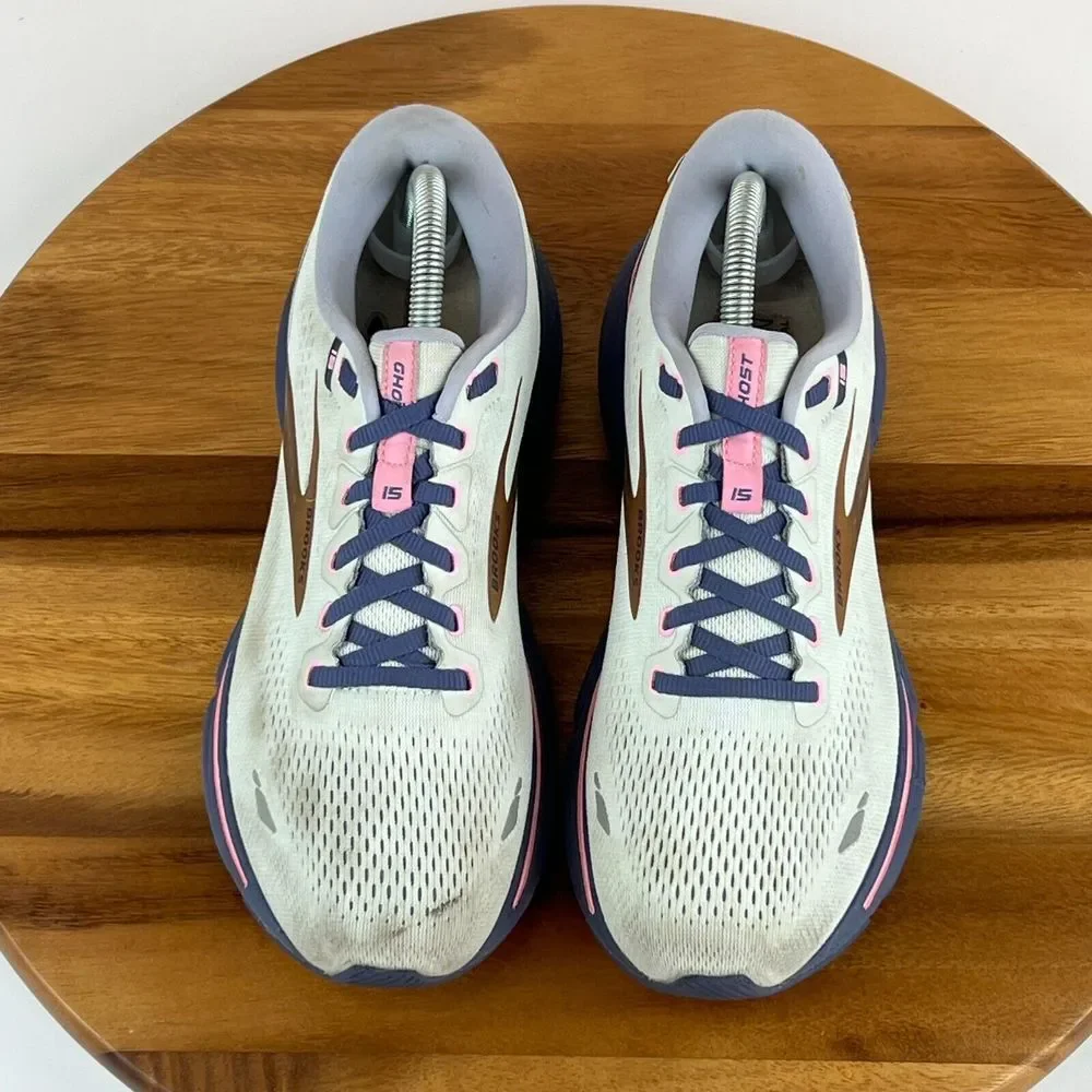 Womens Brooks‎ Ghost 15 Blue Athletic Running Shoes Sneakers Size 10 B GUC
